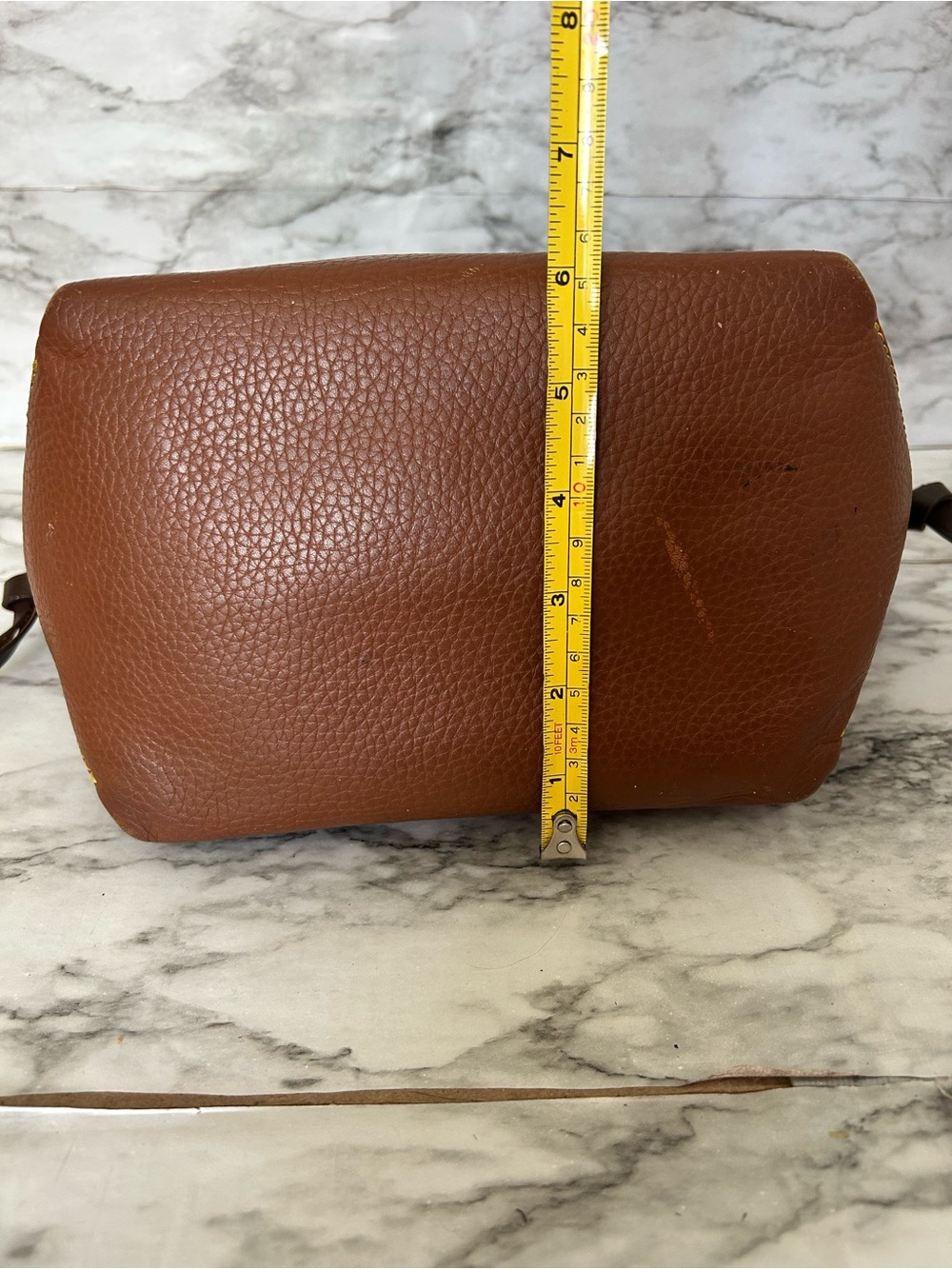 Dooney & Bourke | vintage Brown Pebbled Leather Satchel - Picture 15 of 16